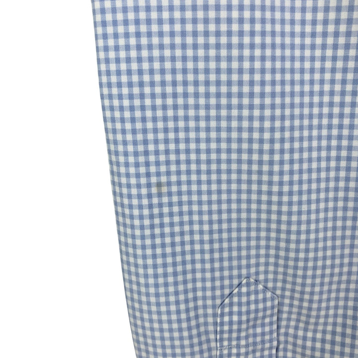 Ralph Lauren Classic Fit Gingham Check Long Sleeve Button-Down Check Shirt, Men's Size L cotton white type Vintage Second Hand