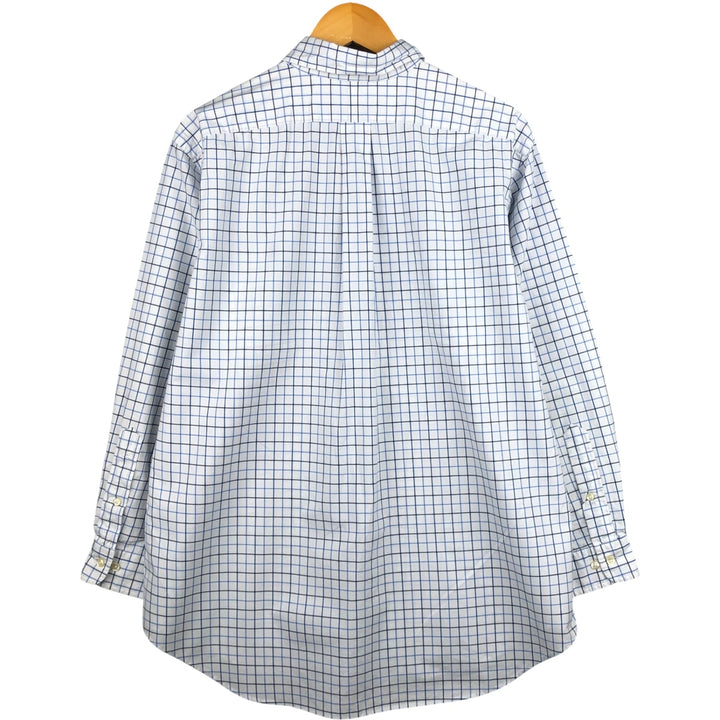 Ralph Lauren Classic Fit Long Sleeve Button Down Check Shirt Men's Size L cotton white type Vintage Second Hand