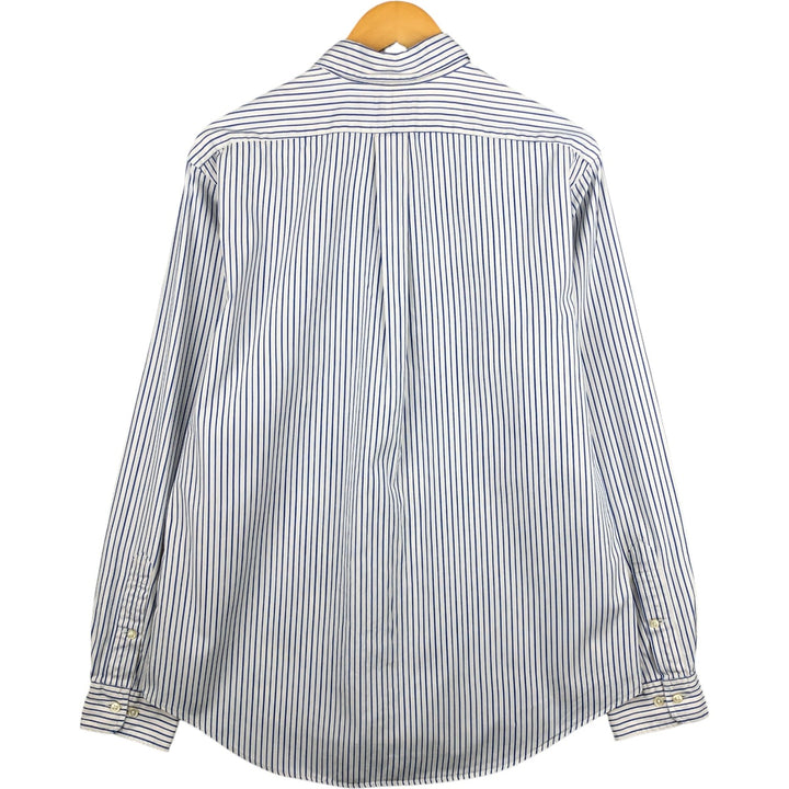 Ralph Lauren CUSTOM FIT long sleeve button down striped shirt men's size L cotton white type Vintage Second Hand
