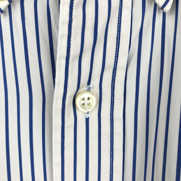 Ralph Lauren CUSTOM FIT long sleeve button down striped shirt men's size L cotton white type Vintage Second Hand
