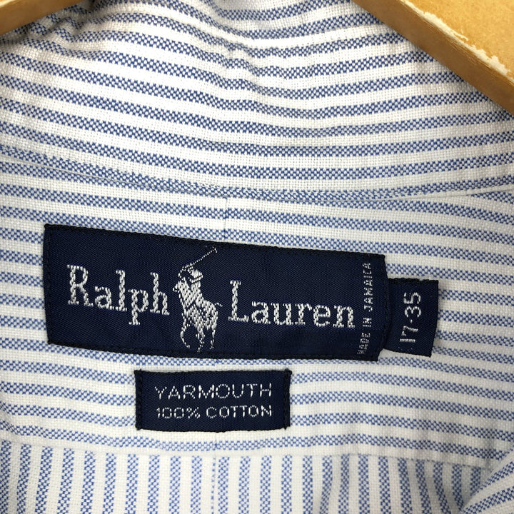 Ralph Lauren YARMOUTH Long Sleeve Button-Down Striped Shirt, Men's XL cotton white type Vintage Second Hand