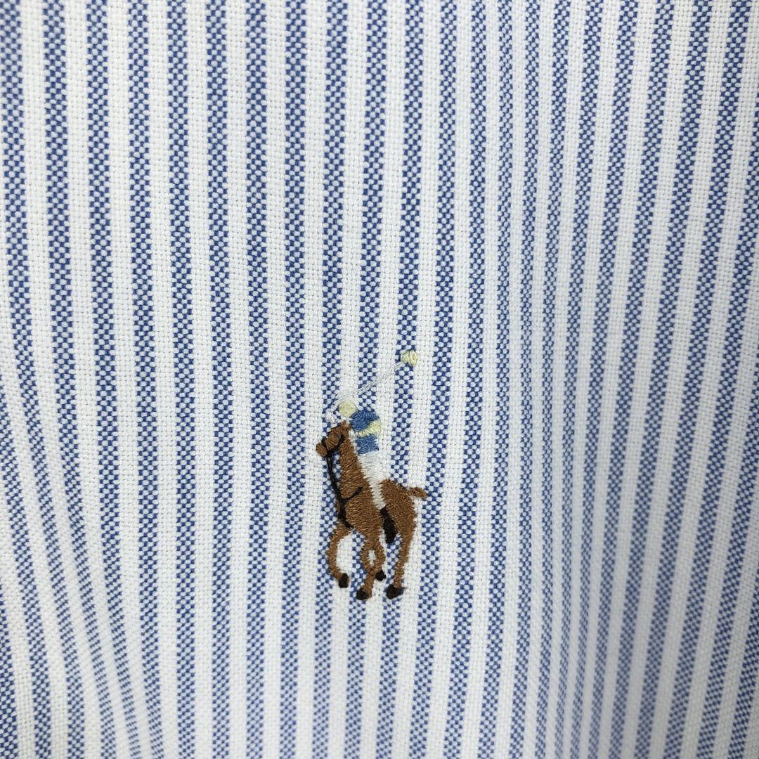 Ralph Lauren YARMOUTH Long Sleeve Button-Down Striped Shirt, Men's XL cotton white type Vintage Second Hand