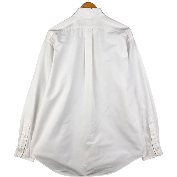 Ralph Lauren YARMOUTH long sleeve button down shirt, men's size L cotton white type Vintage Second Hand