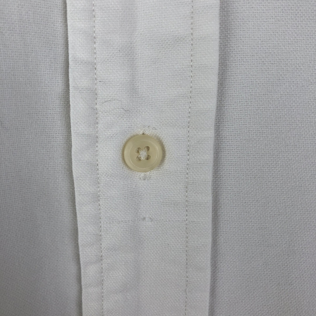 Ralph Lauren YARMOUTH long sleeve button down shirt, men's size L cotton white type Vintage Second Hand