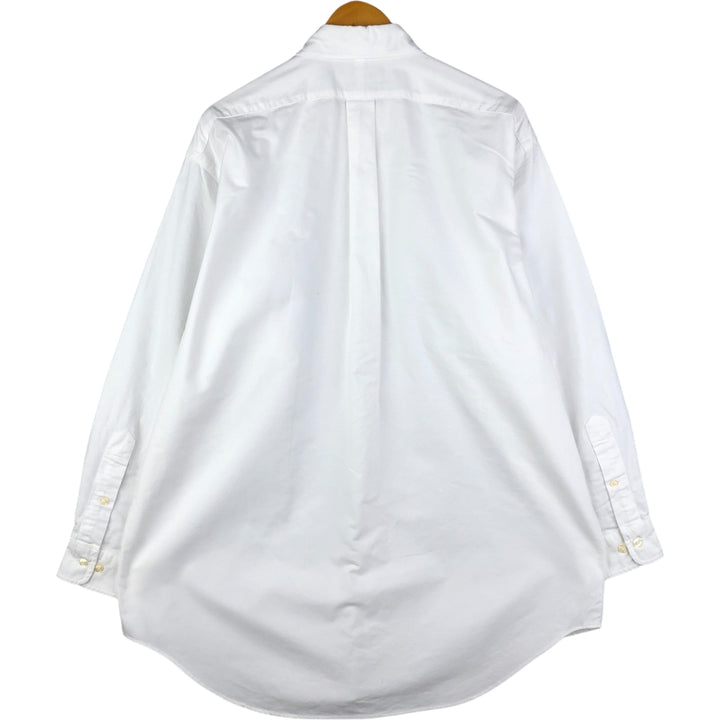 Ralph Lauren YARMOUTH long sleeve button down shirt, men's size L cotton white type Vintage Second Hand
