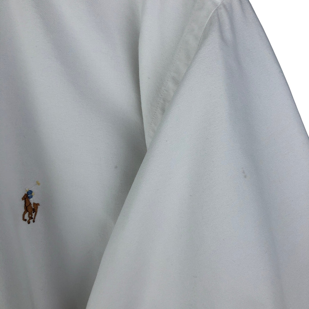 Ralph Lauren YARMOUTH long sleeve button down shirt, men's XL size cotton white type Vintage Second Hand