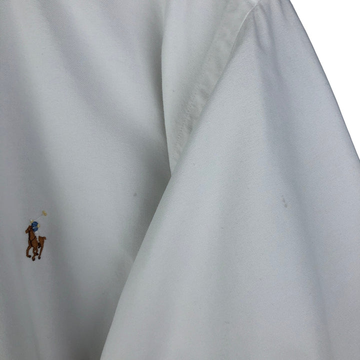 Ralph Lauren YARMOUTH long sleeve button down shirt, men's XL size cotton white type Vintage Second Hand