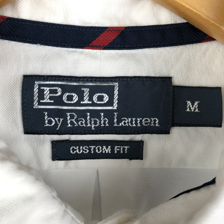 Ralph Lauren CUSTOM FIT long sleeve button down shirt, men's size M cotton white type Vintage Second Hand