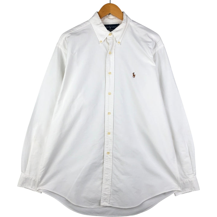 Ralph Lauren Classic Fit Long Sleeve Button Down Shirt, Men's Size L cotton white type Vintage Second Hand