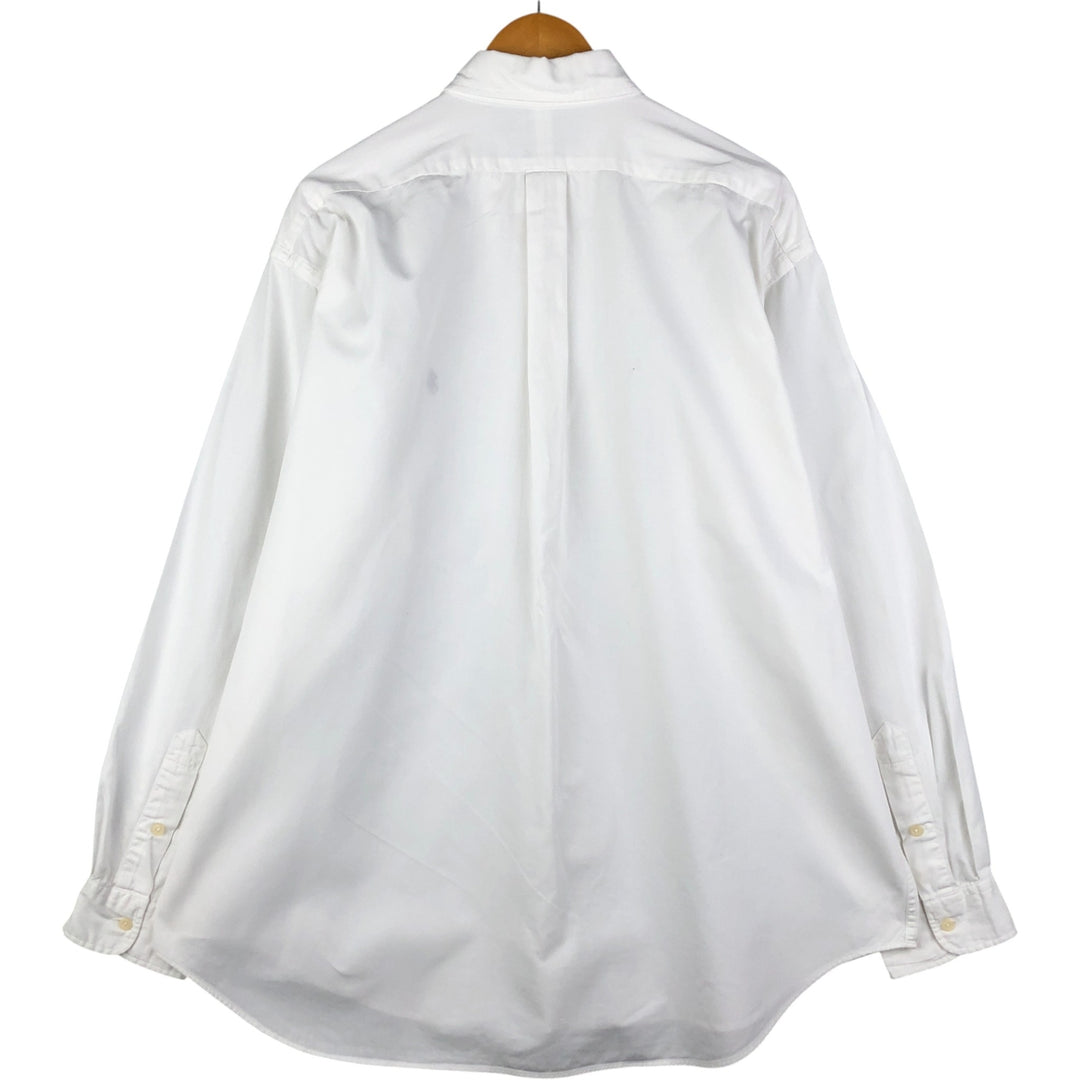 Ralph Lauren BLAIRE long sleeve button down shirt, men's XL size cotton white type Vintage Second Hand