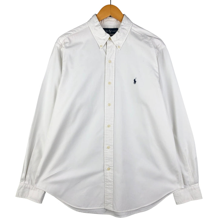 Ralph Lauren Classic Fit Long Sleeve Button Down Shirt, Men's Size L cotton white type Vintage Second Hand