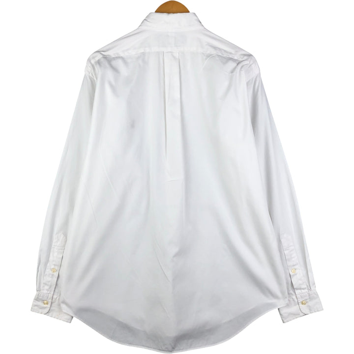 Ralph Lauren YARMOUTH long sleeve button down shirt, men's size L cotton white type Vintage Second Hand