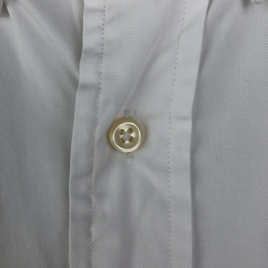 Ralph Lauren YARMOUTH long sleeve button down shirt, men's size L cotton white type Vintage Second Hand