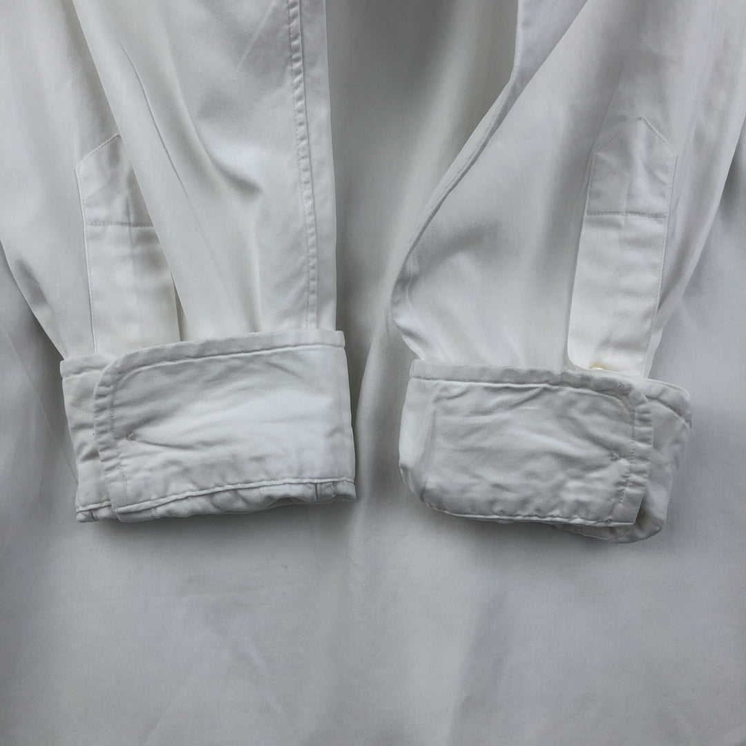 Ralph Lauren YARMOUTH long sleeve button down shirt, men's size L cotton white type Vintage Second Hand