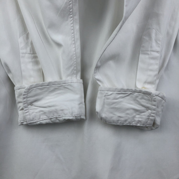 Ralph Lauren YARMOUTH long sleeve button down shirt, men's size L cotton white type Vintage Second Hand