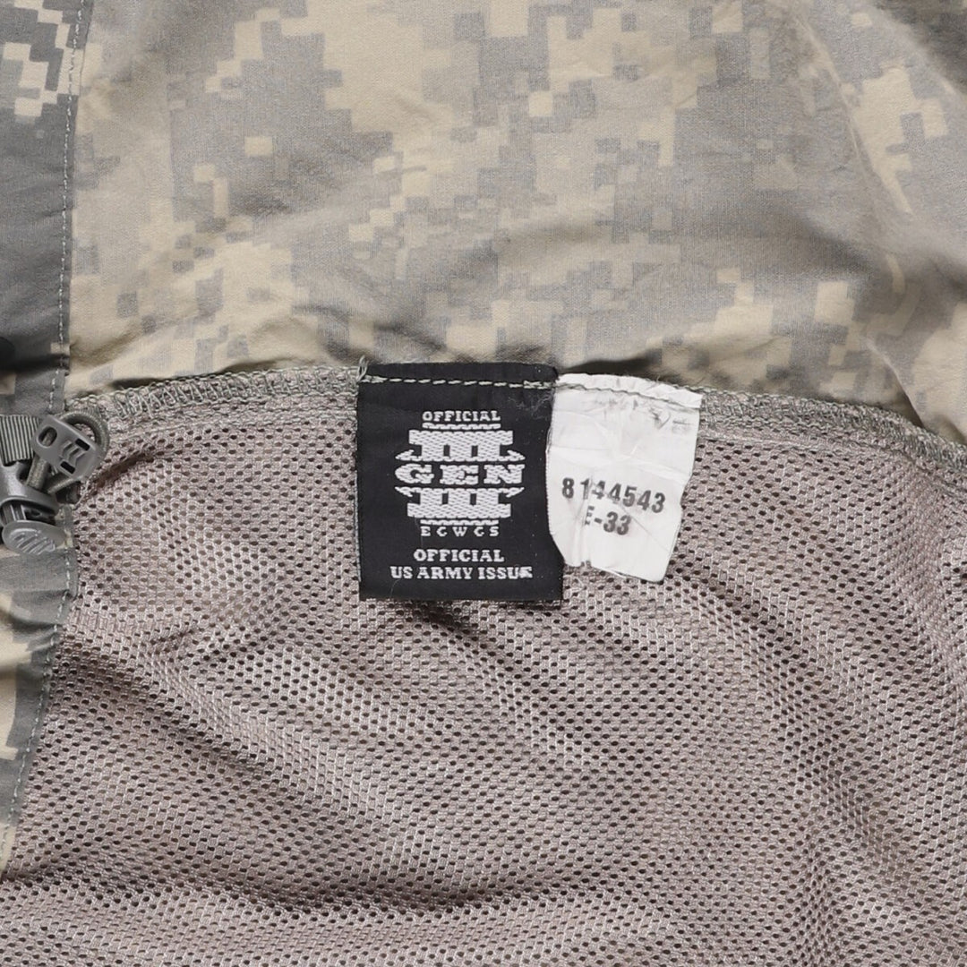 Authentic 2000'S US military ECWCS GEN3 ACU digital camo military Gore-Tex parka, made in the USA, size M (men's). Nylon Khaki type Vintage Second Hand