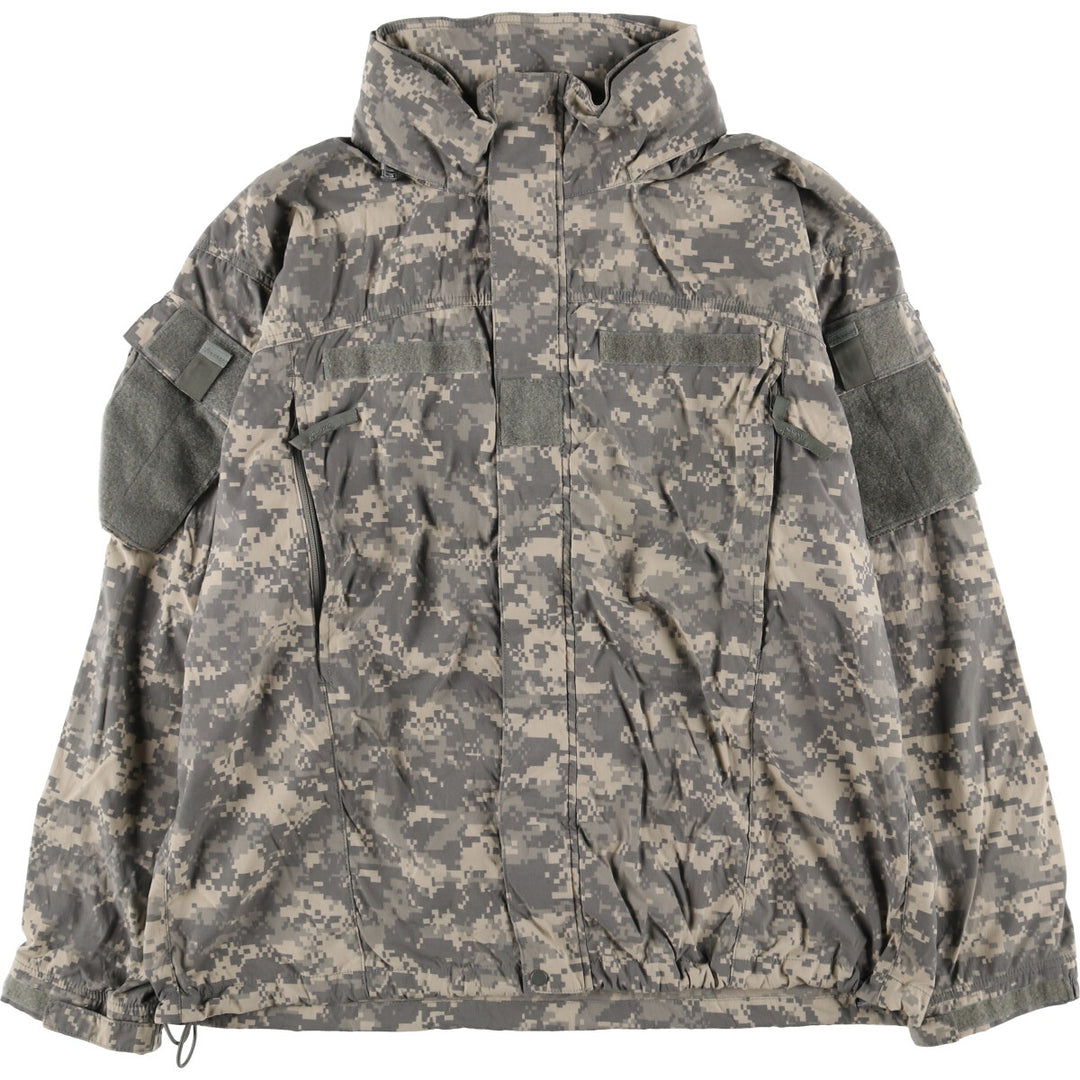 Authentic 2000'S US military ECWCS GEN3 ACU digital camo military Gore-Tex parka, made in the USA, size LR (equivalent to men's L). Nylon Khaki type Vintage Second Hand