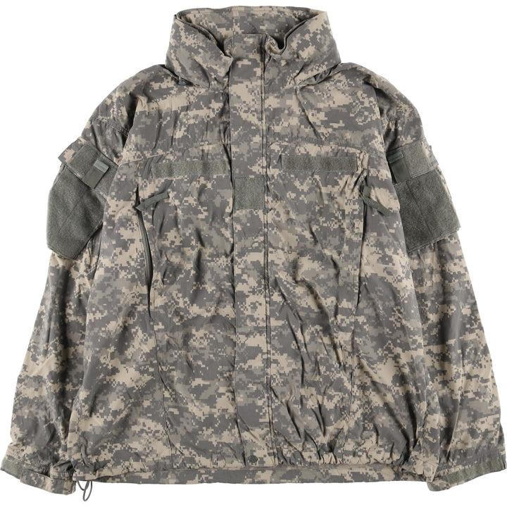 Authentic 2000'S US military ECWCS GEN3 ACU digital camo military Gore-Tex parka, made in the USA, size LR (equivalent to men's L). Nylon Khaki type Vintage Second Hand