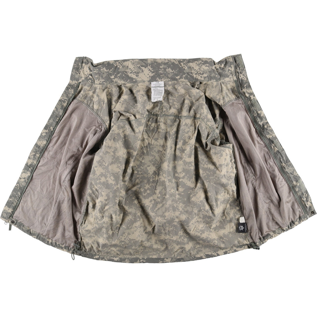 Authentic 2000'S US military ECWCS GEN3 ACU digital camo military Gore-Tex parka, made in the USA, size LR (equivalent to men's L). Nylon Khaki type Vintage Second Hand