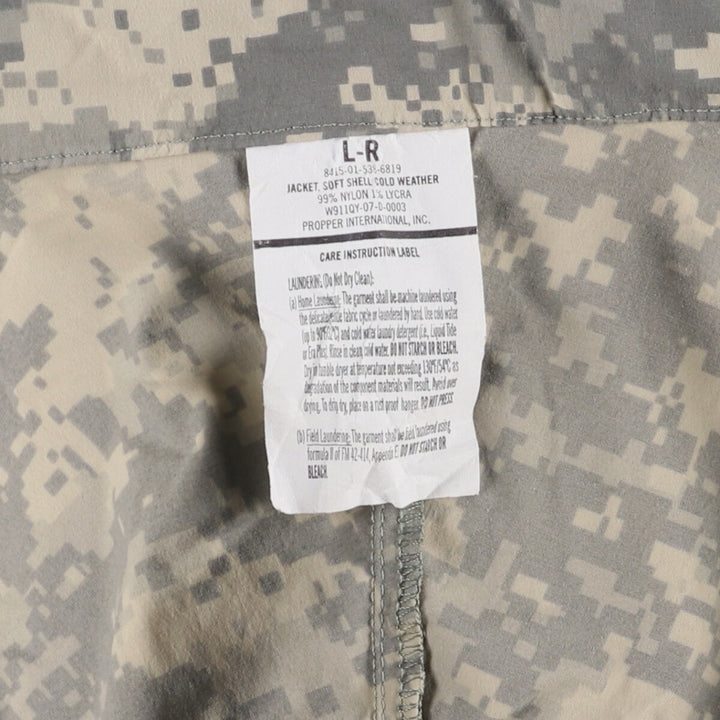Authentic 2000'S US military ECWCS GEN3 ACU digital camo military Gore-Tex parka, made in the USA, size LR (equivalent to men's L). Nylon Khaki type Vintage Second Hand