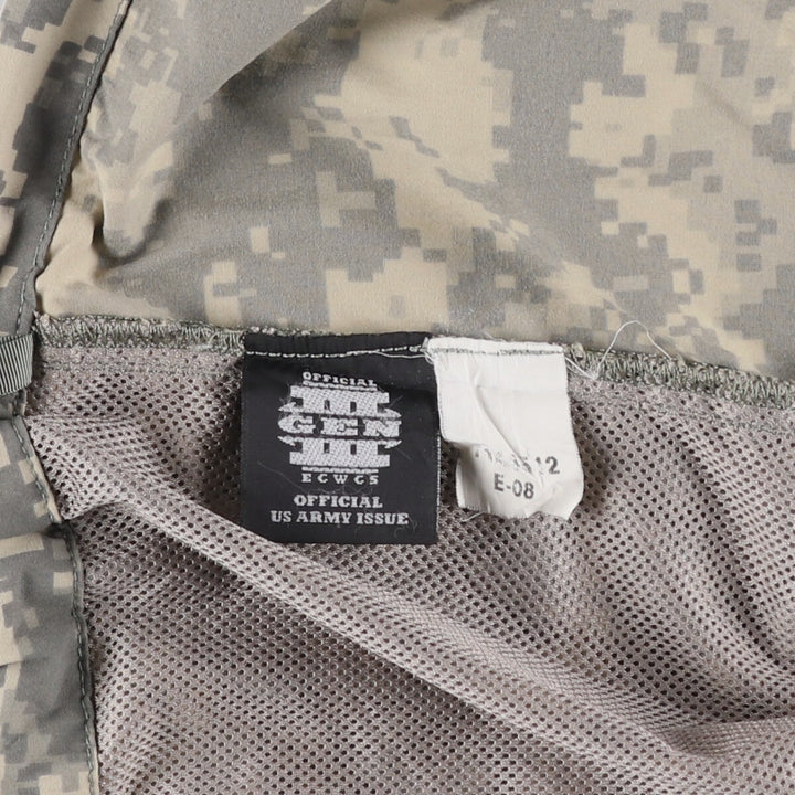 Authentic 2000'S US military ECWCS GEN3 ACU digital camo military Gore-Tex parka, made in the USA, size LR (equivalent to men's L). Nylon Khaki type Vintage Second Hand