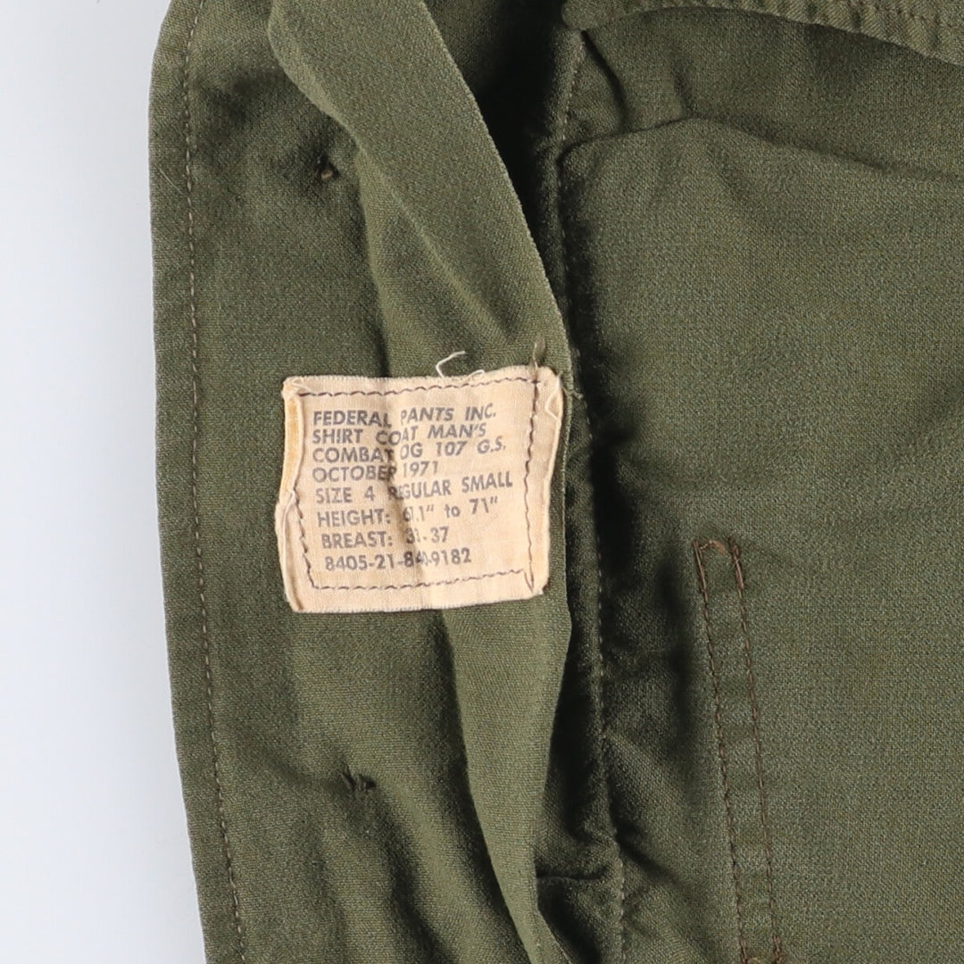Canadian Military Combat Jacket, Size 4 Regular Small, Men's Medium unclear Khaki type Vintage Second Hand