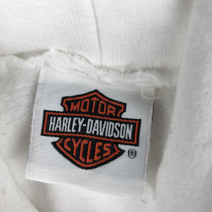 00'S Harley-Davidson Sweatshirt Pullover Hoodie Men's XL unclear white type Vintage Second Hand