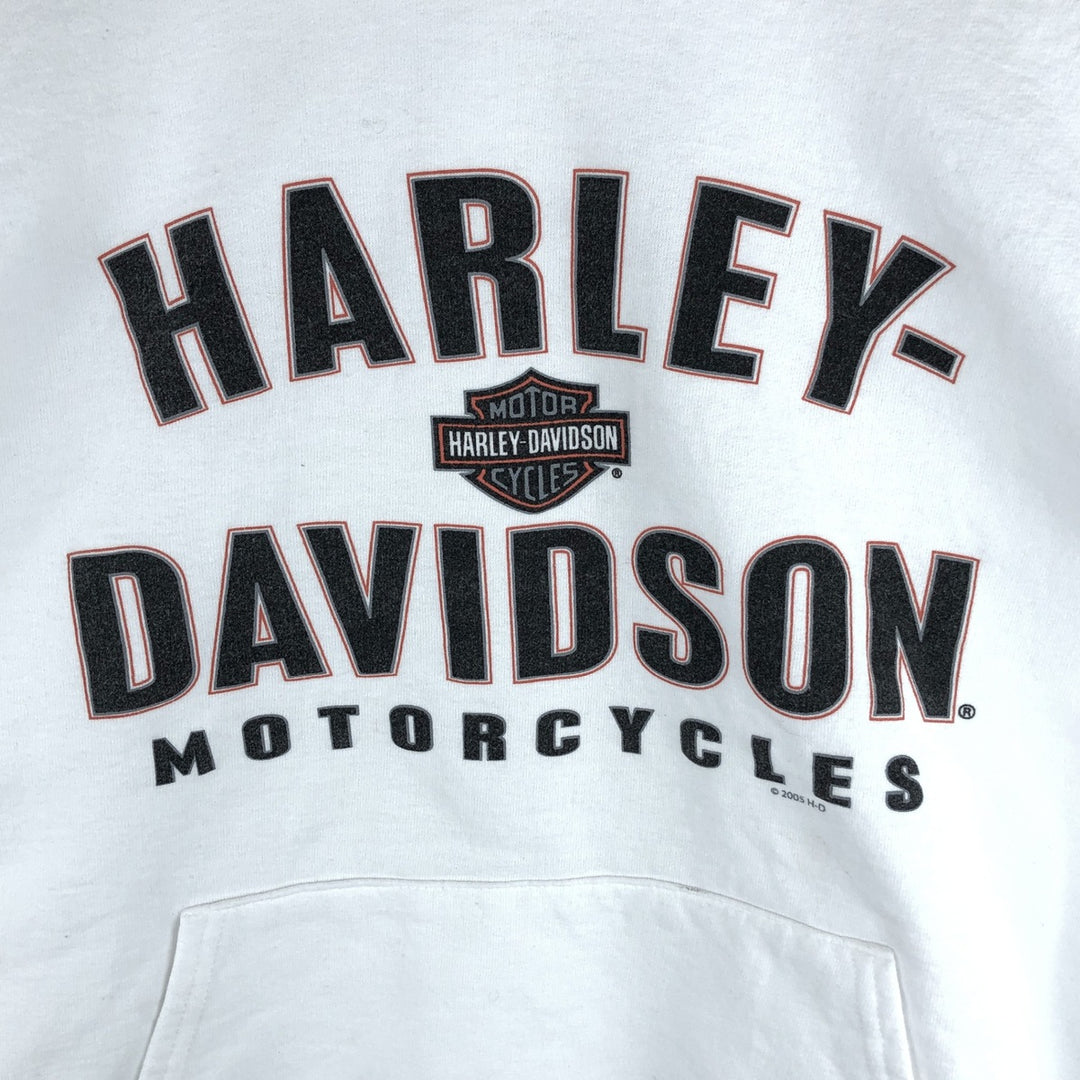 00'S Harley-Davidson Sweatshirt Pullover Hoodie Men's XL unclear white type Vintage Second Hand
