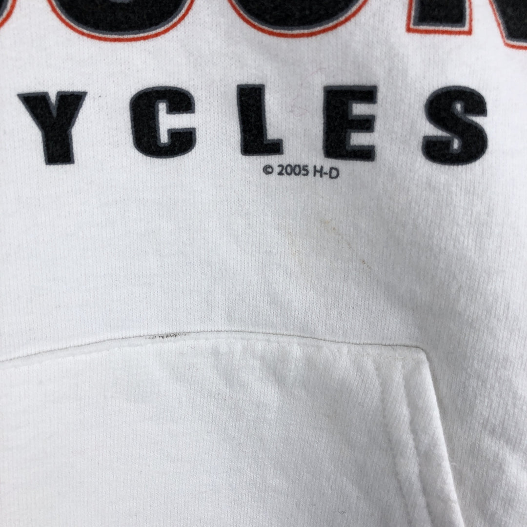 00'S Harley-Davidson Sweatshirt Pullover Hoodie Men's XL unclear white type Vintage Second Hand