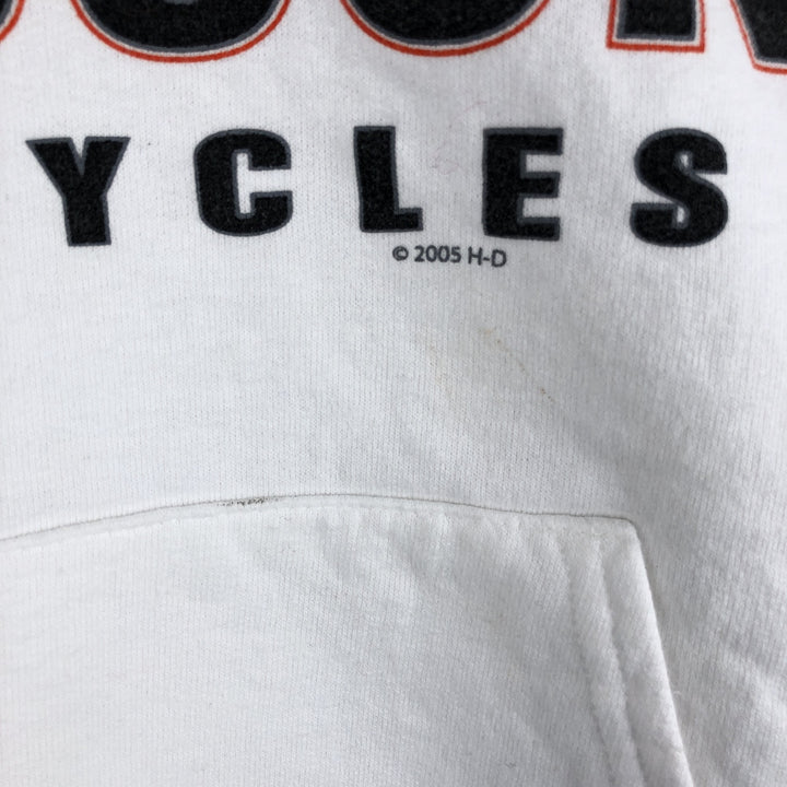 00'S Harley-Davidson Sweatshirt Pullover Hoodie Men's XL unclear white type Vintage Second Hand