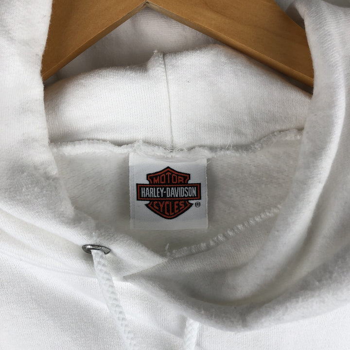 00'S Harley-Davidson Sweatshirt Pullover Hoodie Men's XL unclear white type Vintage Second Hand