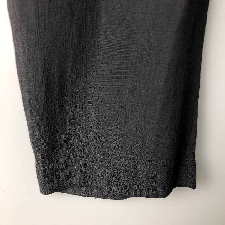123 Skipper collar long sleeve see-through shirt, Made in France, Women's size M Viscose black type Vintage Second Hand