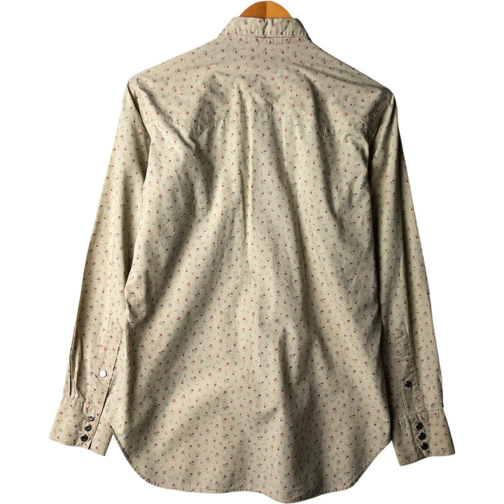 Vintage 1970'S Ralph Lauren Polo Western shirt with floral print, long sleeves, size M, women's. cotton yellow type Vintage Second Hand