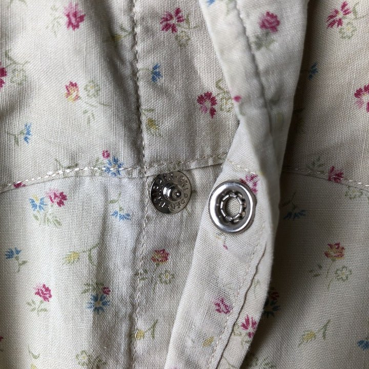 Vintage 1970'S Ralph Lauren Polo Western shirt with floral print, long sleeves, size M, women's. cotton yellow type Vintage Second Hand