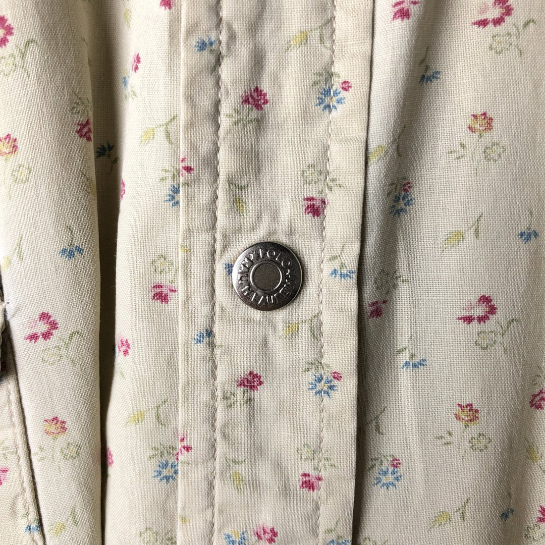 Vintage 1970'S Ralph Lauren Polo Western shirt with floral print, long sleeves, size M, women's. cotton yellow type Vintage Second Hand