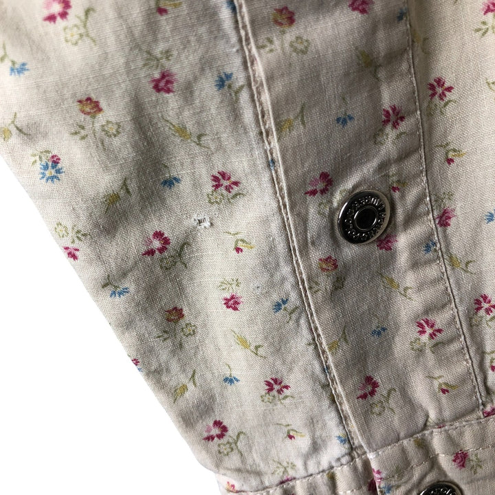 Vintage 1970'S Ralph Lauren Polo Western shirt with floral print, long sleeves, size M, women's. cotton yellow type Vintage Second Hand