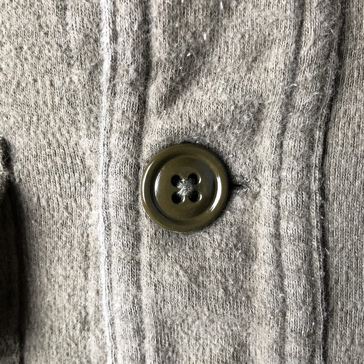 Ralph Lauren wide collar long sleeve chamois cloth box shirt, men's size S cotton Khaki type Vintage Second Hand