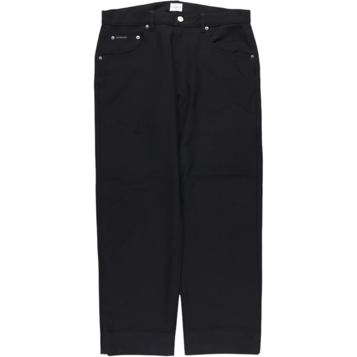 90s-00'S Calvin Klein Jeans Wide Leg Pants Men's Vintage Size W36 polyester black type Vintage Second Hand