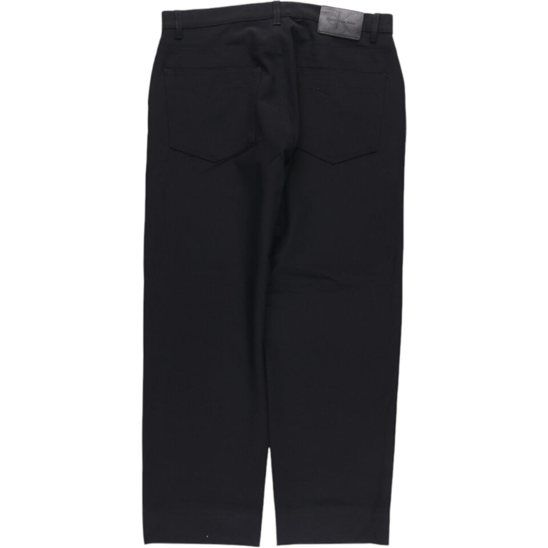 90s-00'S Calvin Klein Jeans Wide Leg Pants Men's Vintage Size W36 polyester black type Vintage Second Hand