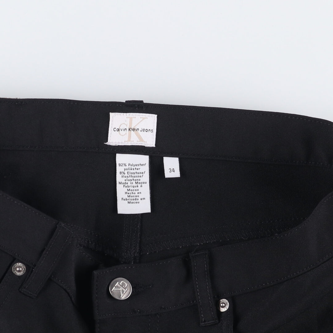 90s-00'S Calvin Klein Jeans Wide Leg Pants Men's Vintage Size W36 polyester black type Vintage Second Hand