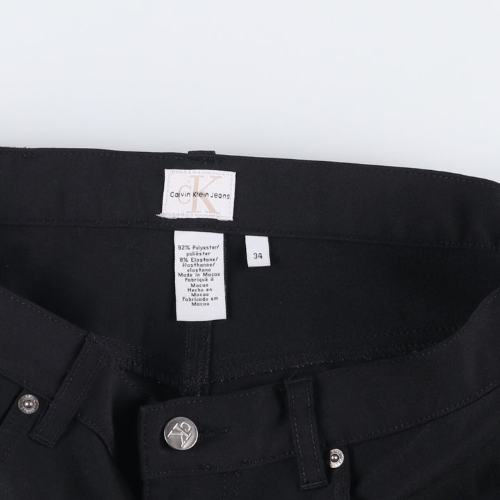 90s-00'S Calvin Klein Jeans Wide Leg Pants Men's Vintage Size W36 polyester black type Vintage Second Hand