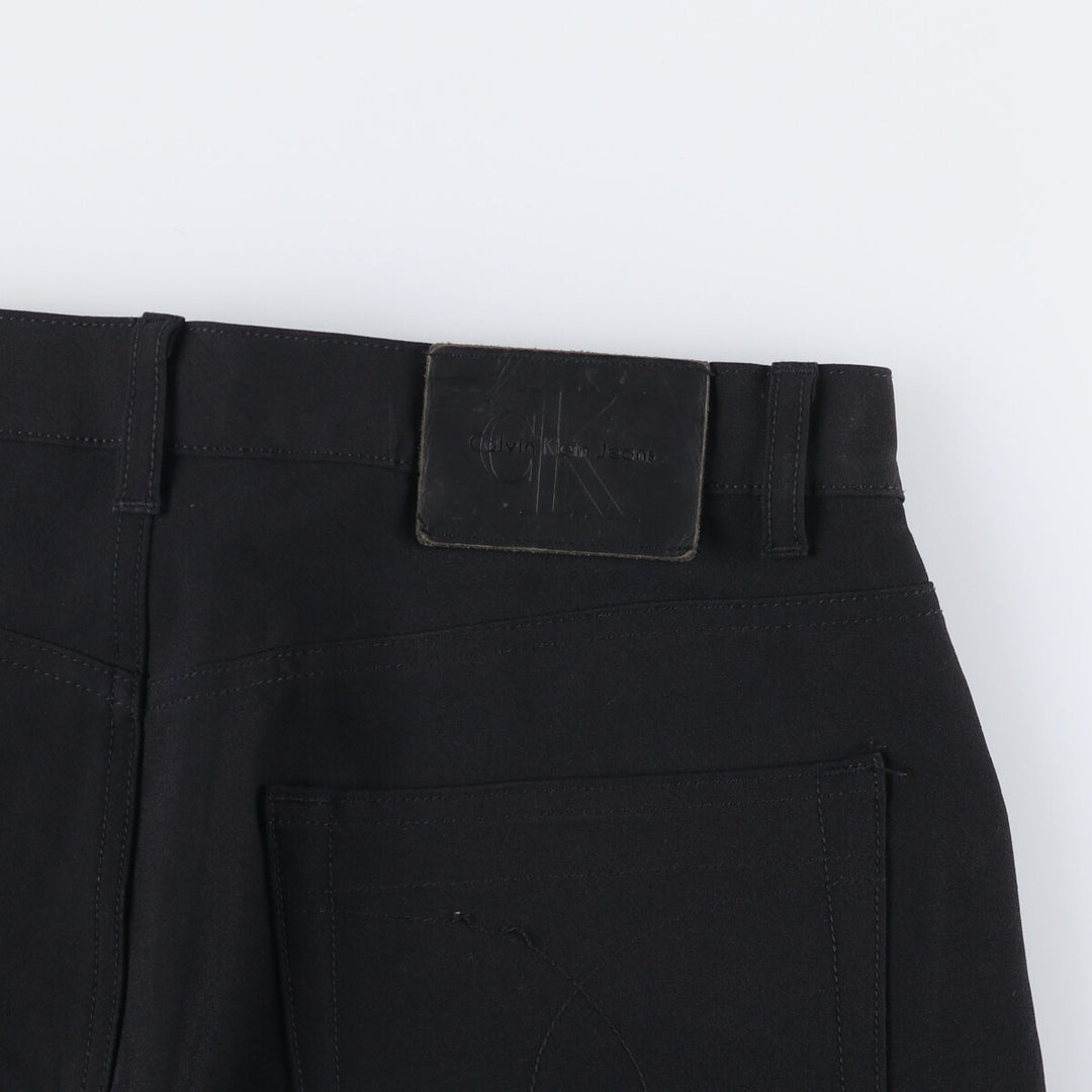 90s-00'S Calvin Klein Jeans Wide Leg Pants Men's Vintage Size W36 polyester black type Vintage Second Hand