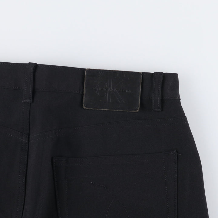 90s-00'S Calvin Klein Jeans Wide Leg Pants Men's Vintage Size W36 polyester black type Vintage Second Hand