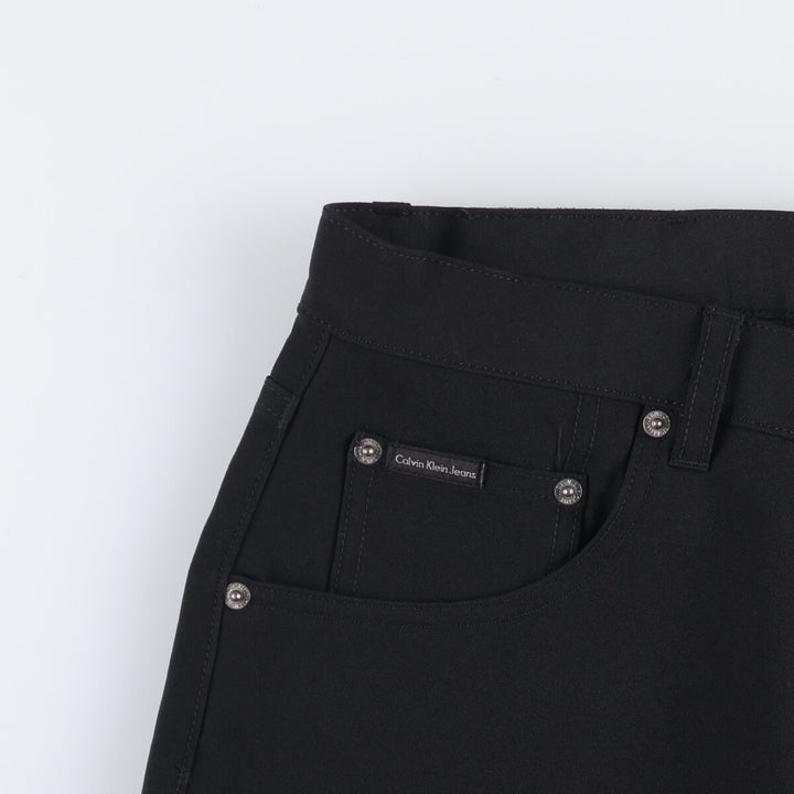 90s-00'S Calvin Klein Jeans Wide Leg Pants Men's Vintage Size W36 polyester black type Vintage Second Hand