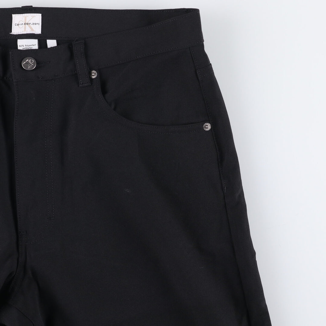 90s-00'S Calvin Klein Jeans Wide Leg Pants Men's Vintage Size W36 polyester black type Vintage Second Hand