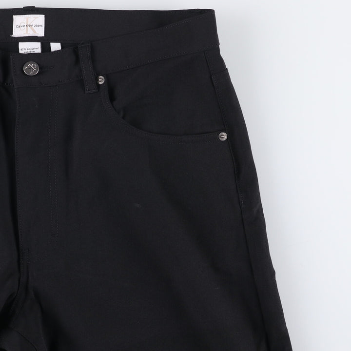 90s-00'S Calvin Klein Jeans Wide Leg Pants Men's Vintage Size W36 polyester black type Vintage Second Hand
