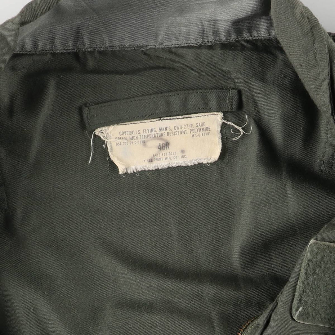 70's US military actual product CWU-27 unclear Khaki type sage green Vintage Second Hand
