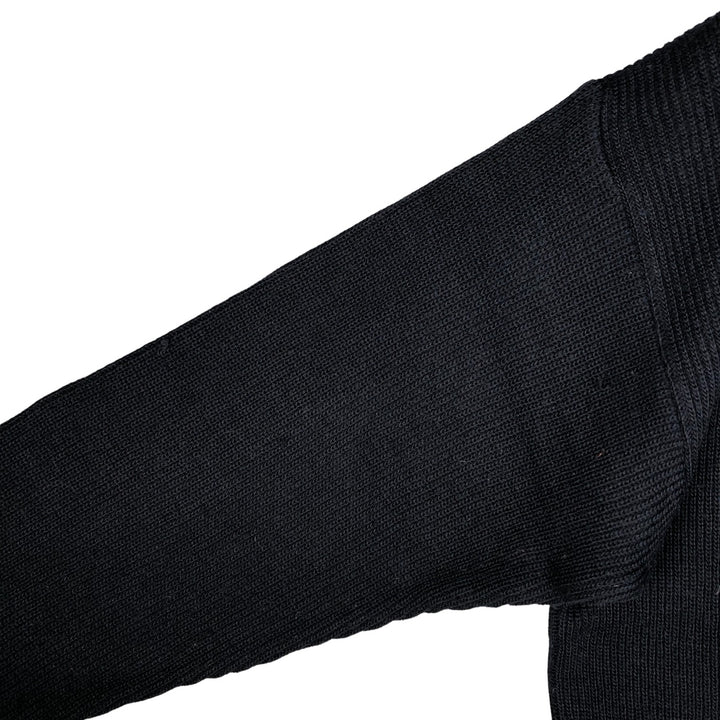 Lacoste Acrylic and Wool Knit Half-Zip Sweater, Men's Size L wool navy blue type Vintage Second Hand