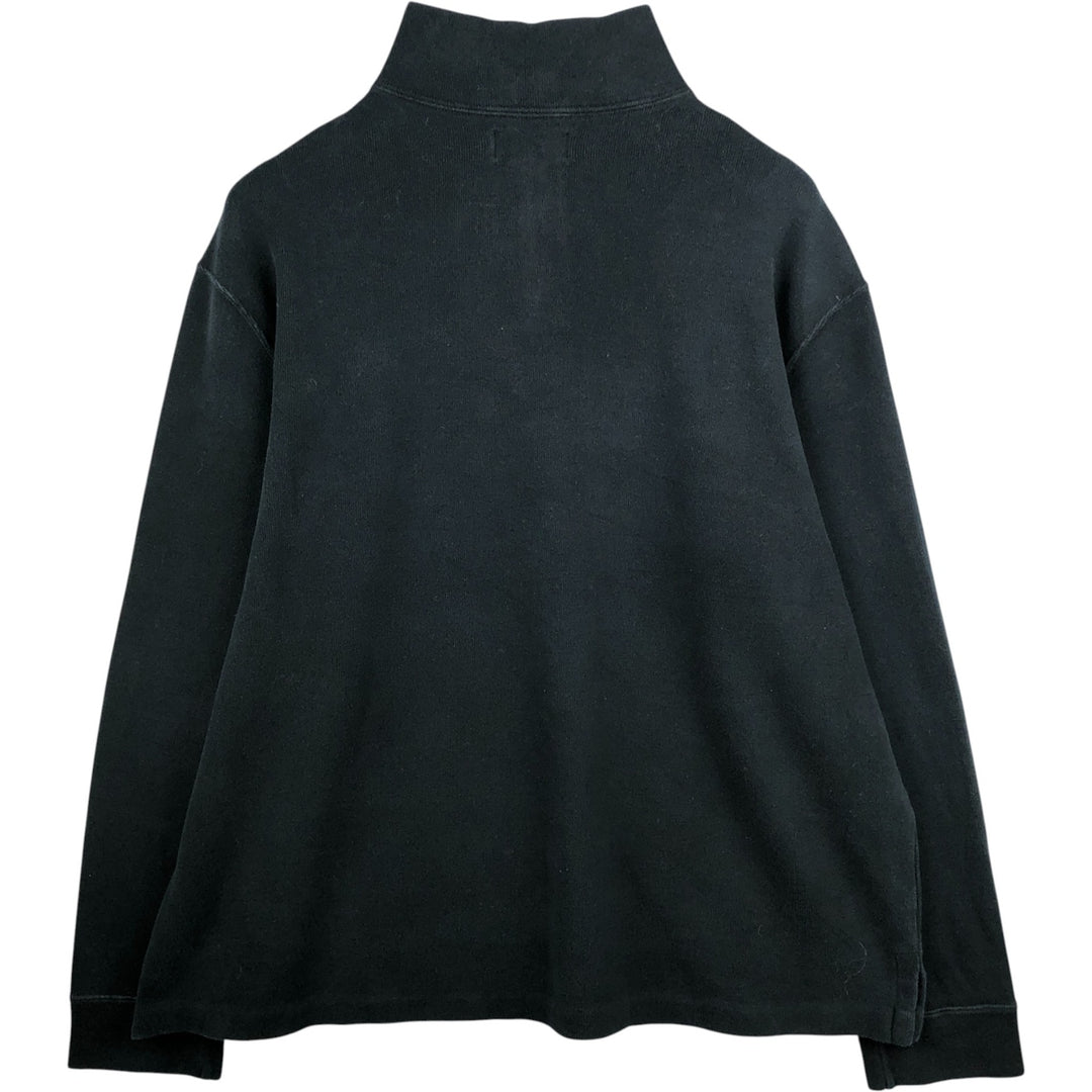 Ralph Lauren POLO by Ralph Lauren Half-Zip Sweatshirt, Men's XL cotton black type Vintage Second Hand