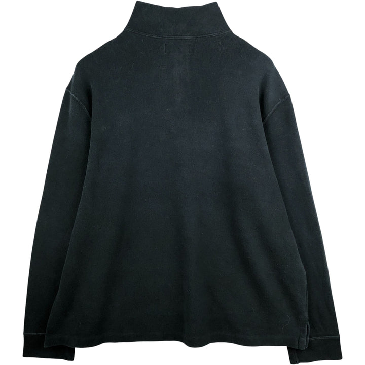 Ralph Lauren POLO by Ralph Lauren Half-Zip Sweatshirt, Men's XL cotton black type Vintage Second Hand